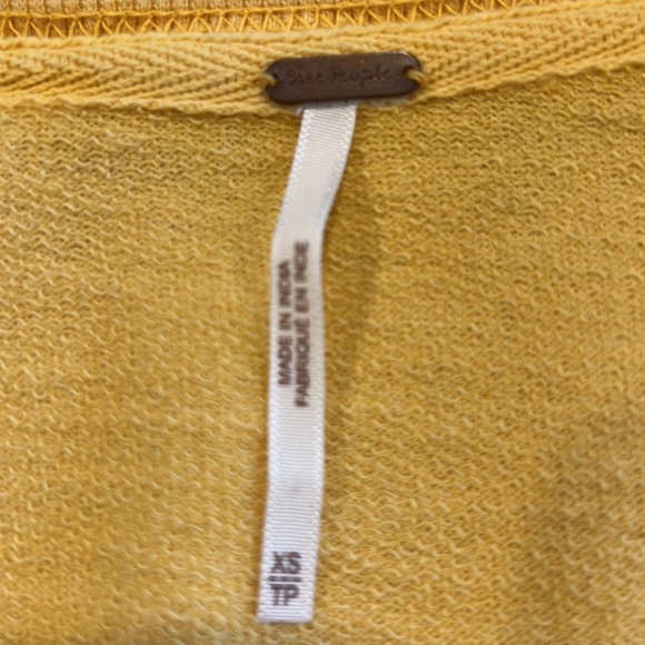 Free People gold Jersey knit cropped top with ruffle - Picture 8 of 13